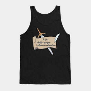 Adventure's Checklist - Roleplay themed questing design for gaming and RPG parties Tank Top